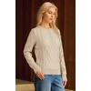 image:imageArachampCloz Womens Comfy Cotton Blend Cable Knit Casual Sweaters 2025Apricot