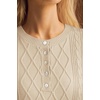 image:imageArachampCloz Womens Comfy Cotton Blend Cable Knit Casual Sweaters 2025Apricot