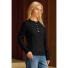image:imageArachampCloz Womens Comfy Cotton Blend Cable Knit Casual Sweaters 2025Black