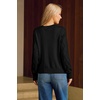 image:imageArachampCloz Womens Comfy Cotton Blend Cable Knit Casual Sweaters 2025Black