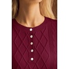 image:imageArachampCloz Womens Comfy Cotton Blend Cable Knit Casual Sweaters 2025Dark Red