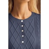 image:imageArachampCloz Womens Comfy Cotton Blend Cable Knit Casual Sweaters 2025Grey Blue