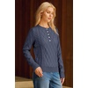 image:imageArachampCloz Womens Comfy Cotton Blend Cable Knit Casual Sweaters 2025Grey Blue