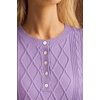 image:imageArachampCloz Womens Comfy Cotton Blend Cable Knit Casual Sweaters 2025Light Purple