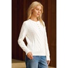 image:imageArachampCloz Womens Comfy Cotton Blend Cable Knit Casual Sweaters 2025White