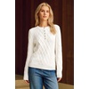 image:imageArachampCloz Womens Comfy Cotton Blend Cable Knit Casual Sweaters 2025White