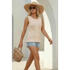 image:imageArachampCloz Womens Cotton Sleeveless Sweater Vest Beach Vacation OutfitsApricot