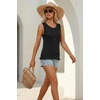image:imageArachampCloz Womens Cotton Sleeveless Sweater Vest Beach Vacation OutfitsBlack