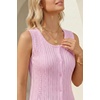 image:imageArachampCloz Womens Cotton Sleeveless Sweater Vest Beach Vacation OutfitsPink