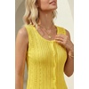 image:imageArachampCloz Womens Cotton Sleeveless Sweater Vest Beach Vacation OutfitsYellow