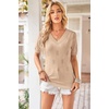 image:imageArachampCloz Womens Lightweight Summer Short Sleeve Sweater Top Shirt BlouseAzapricot 02