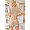 image:imageArachampCloz Womens Lightweight Summer Short Sleeve Sweater Top Shirt BlouseAzapricot 02