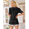 image:imageArachampCloz Womens Lightweight Summer Short Sleeve Sweater Top Shirt BlouseAzblack