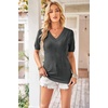 image:imageArachampCloz Womens Lightweight Summer Short Sleeve Sweater Top Shirt BlouseAzdark Grey
