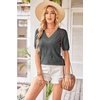 image:imageArachampCloz Womens Lightweight Summer Short Sleeve Sweater Top Shirt BlouseAzdark Grey