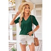 image:imageArachampCloz Womens Lightweight Summer Short Sleeve Sweater Top Shirt BlouseAzgreen 02