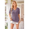 image:imageArachampCloz Womens Lightweight Summer Short Sleeve Sweater Top Shirt BlouseAzgrey Purple
