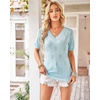 image:imageArachampCloz Womens Lightweight Summer Short Sleeve Sweater Top Shirt BlouseAzlight Blue
