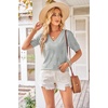 image:imageArachampCloz Womens Lightweight Summer Short Sleeve Sweater Top Shirt BlouseAzlight Grey