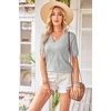 image:imageArachampCloz Womens Lightweight Summer Short Sleeve Sweater Top Shirt BlouseAzlight Grey