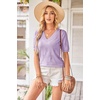 image:imageArachampCloz Womens Lightweight Summer Short Sleeve Sweater Top Shirt BlouseAzlight Purple