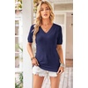 image:imageArachampCloz Womens Lightweight Summer Short Sleeve Sweater Top Shirt BlouseAznavy