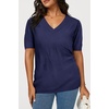 image:imageArachampCloz Womens Lightweight Summer Short Sleeve Sweater Top Shirt BlouseAznavy
