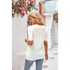 image:imageArachampCloz Womens Lightweight Summer Short Sleeve Sweater Top Shirt BlouseAzoff White