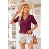 image:imageArachampCloz Womens Lightweight Summer Short Sleeve Sweater Top Shirt BlouseAzwine