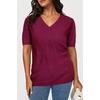 image:imageArachampCloz Womens Lightweight Summer Short Sleeve Sweater Top Shirt BlouseAzwine