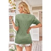 image:imageArachampCloz Womens Lightweight Summer Short Sleeve Sweater Top Shirt BlouseBsage Green