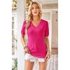 image:imageArachampCloz Womens Lightweight Summer Short Sleeve Sweater Top Shirt BlouseHot Pink