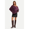 image:imageArachampCloz Womens Long Sleeve Faux Fur Off Shoulder Fuzzy Fall SweaterDark Red