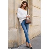 image:imageArachampCloz Womens Long Sleeve Faux Fur Off Shoulder Fuzzy Fall SweaterWhite