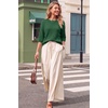 image:imageArachampCloz Womens Oversized 34 Sleeve Crochet Tops Summer Casual SweaterGreen