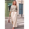 image:imageArachampCloz Womens Oversized 34 Sleeve Crochet Tops Summer Casual SweaterGrey