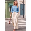 image:imageArachampCloz Womens Oversized 34 Sleeve Crochet Tops Summer Casual SweaterLight Blue