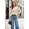 image:imageArachampCloz Womens Polo Striped Long Sleeve Casual Sweaters Breathable TopsApricot