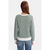 image:imageArachampCloz Womens Polo Striped Long Sleeve Casual Sweaters Breathable TopsGreen