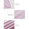 image:imageArachampCloz Womens Puff Short Sleeve Shirts 2025 Summer Crew Neck Sequin Cute Crop Tops Trendy Casual PulloverLight Pink