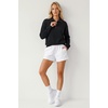 image:imageArachampCloz Womens Quarter Zip Polo Collar Fall Work Casual Pullover TopsBlack