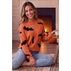 image:imageArachampCloz Womens Relaxed Fit Sweaters Spring Fall Casual Cozy Tops 2026Bat Orange Black
