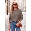image:imageArachampCloz Womens Relaxed Fit Sweaters Spring Fall Casual Cozy Tops 2026Dark Coffee