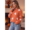 image:imageArachampCloz Womens Relaxed Fit Sweaters Spring Fall Casual Cozy Tops 2026Ghost Orange White