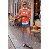 image:imageArachampCloz Womens Relaxed Fit Sweaters Spring Fall Casual Cozy Tops 2026Ghost Orange White