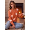 image:imageArachampCloz Womens Relaxed Fit Sweaters Spring Fall Casual Cozy Tops 2026Ghost Orange White