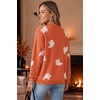 image:imageArachampCloz Womens Relaxed Fit Sweaters Spring Fall Casual Cozy Tops 2026Ghost Orange White