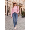 image:imageArachampCloz Womens Relaxed Fit Sweaters Spring Fall Casual Cozy Tops 2026Light Pink