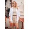 image:imageArachampCloz Womens Short Sleeve Sweater Cropped Crew Neck Summer TopsApricot
