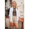 image:imageArachampCloz Womens Short Sleeve Sweater Cropped Crew Neck Summer TopsCoffee